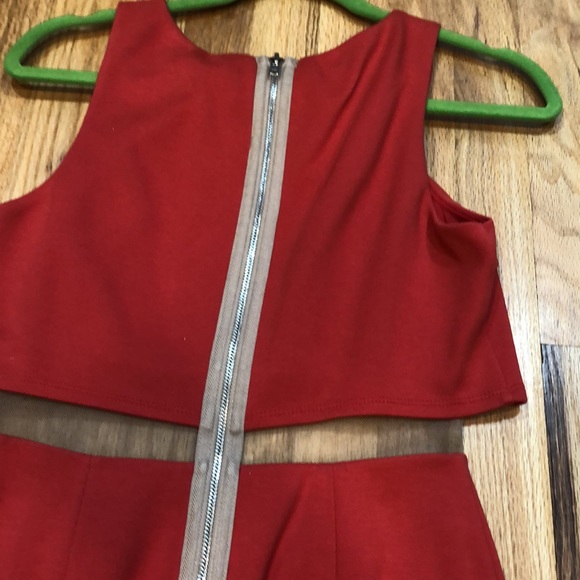Bailey 44 NWT Red Linebacker Dress. Mesh waist - Picture 12 of 12